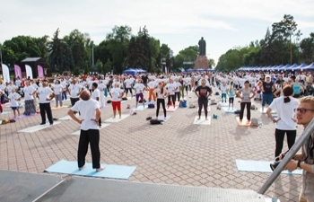 Celebration of the 4th International Day of Yoga in Almaty on 16th June, 2018