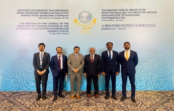 Secretary (Economic Relations) of the Ministry of External Affairs Shri Dammu Ravi participated in the Meeting of Council of Foreign Ministers of SCO member states in Astana.